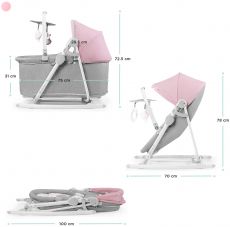 Шезлонг-гойдалка 5 в 1 Kinderkraft Nola Peony Rose